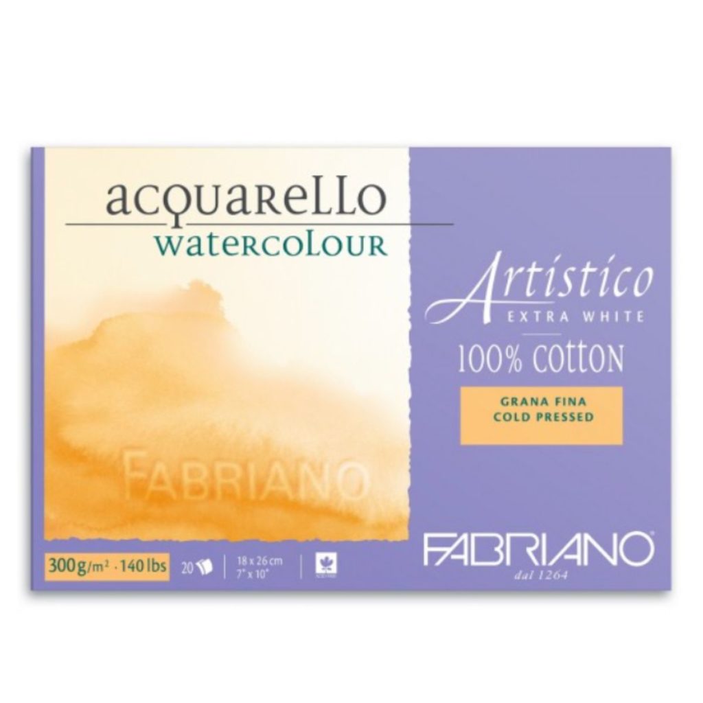 Bloc papier aquarelle coton Fabriano