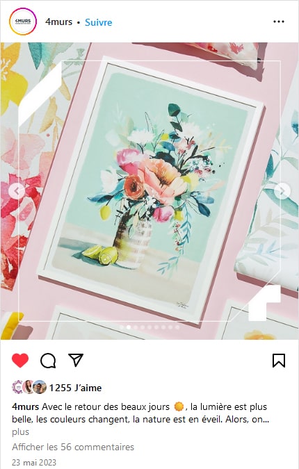 Cross post Instagram avec la marque